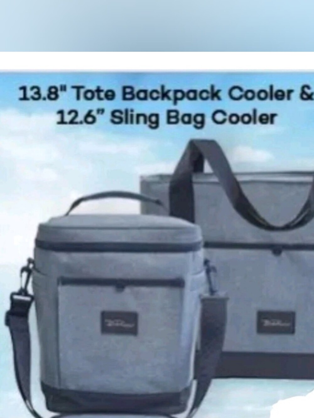 Bella Russo 13.8" Tote Backpack Cooler & 12.6" Sling Bag Cooler Set  ~ NEW